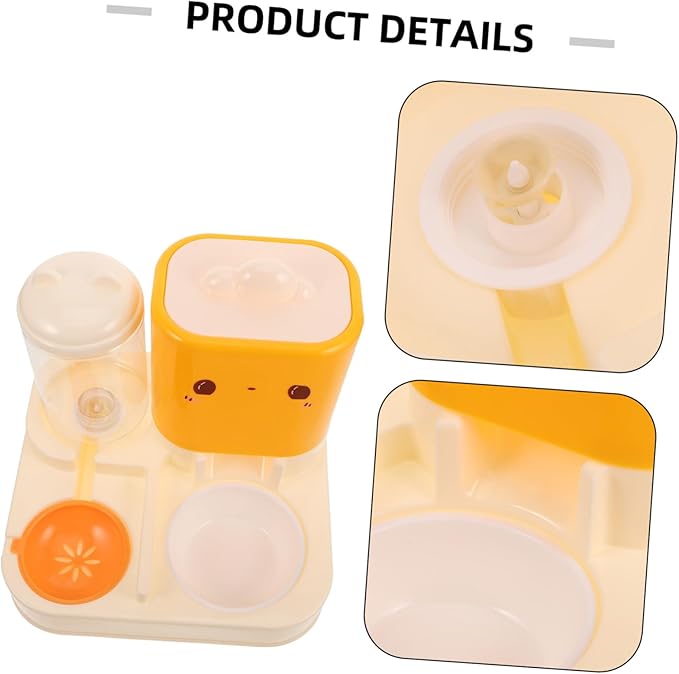 POPETPOP Automatic Double Pet Feeder Integrated Water Dish Space-Saving Design for Cats and Dogs Stable Non- Base for Feeding Easy to Materials