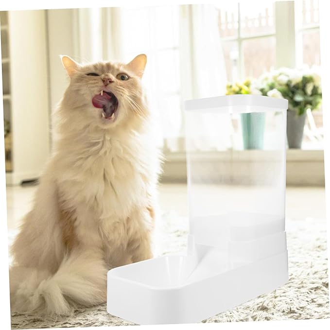 Pet Feeding Container Automatic Pet Feeder for Cats Dogs Rabbits Easy to Fill Detachable Bowl Design