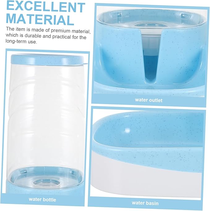 YARNOW Automatic Pet Waterer Cat Dog Water Bowl Dispenser Grain Storage Barrel