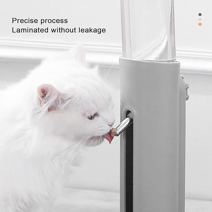 Automatic Dog Water Dispenser Bowl, 680ml Adjustable Height Detachable Pet Drinking Feeder with 4 Suction Cups Stainless Steel Balls Split Design for Dogs Cats