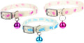 Toyvian 3Pcs Dog Collar Fluorescent Neck Straps Night Safety Kitten Puppy Reflective Glow Collars for Outdoor Visibility and Lost Prevention Random Color