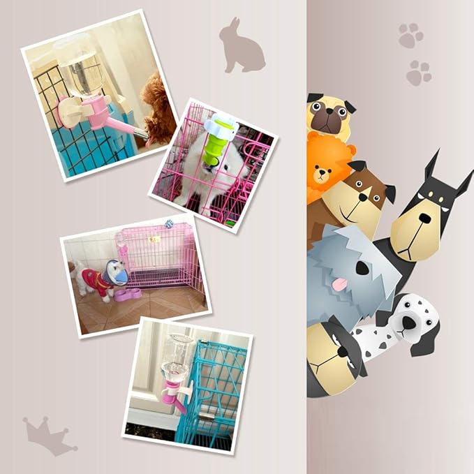 Pet Water Dispenser Nozzle Automatic Dogs Cats Water Feeder Nozzle No-Drip Water Dispenser Fountain Bottle Head Water Nozzle Anti-Leaking Pet Hanging Drinking Nozzle ()