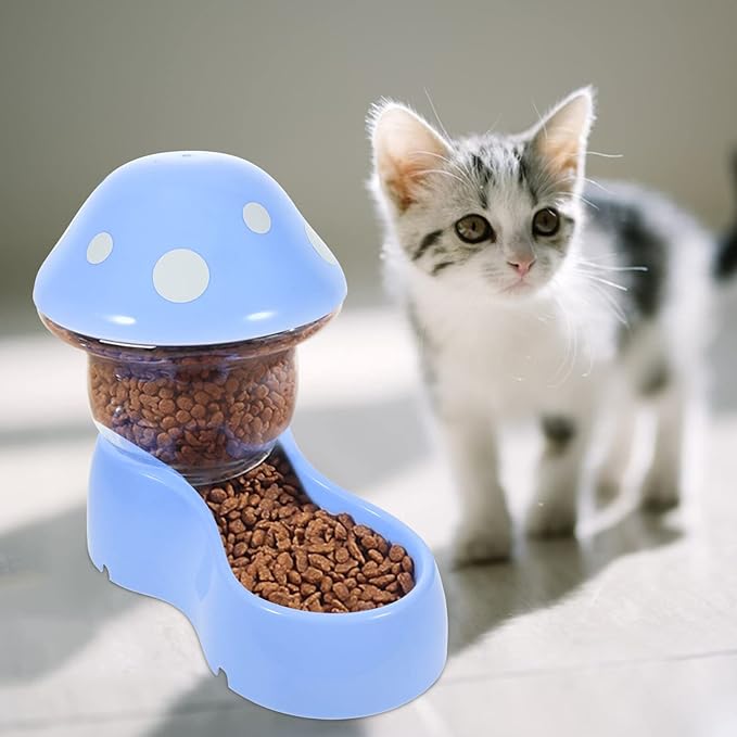 POPETPOP Automatic Cat Feeder Gravity Design Pet Food Dispenser for Cats and Dogs Durable and Easy to Fill Convenient Feeding for Home Use