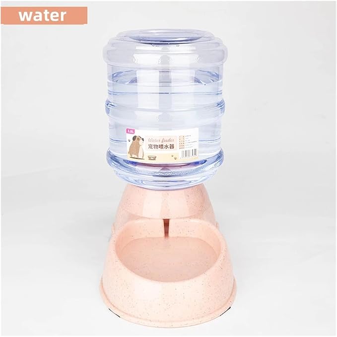 Large Capacity Automatic Pet Feeder and Water Dispenser for Small Dogs and Cats - Ideal Feeding Solution(Water-Pink)