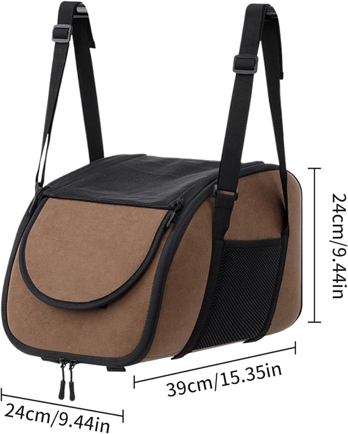 Pet Travel Seat - Dog Console Cradle, Cat Carrier Bag, Small Puppy Travel Seat | Breathable Booster with Buckle Strap for Vehicles, Ideal for Ride Sharing, Driving, Commute, Journeys, Weekend Trips
