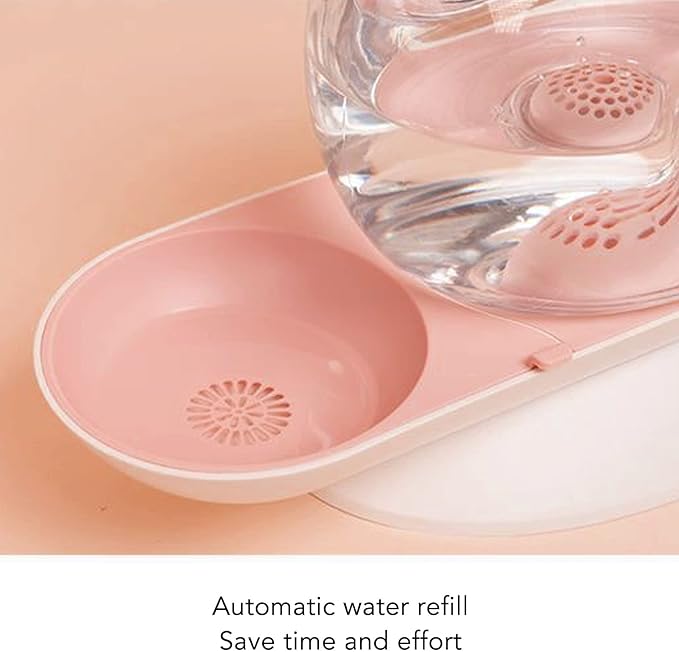 Pet Water Dispenser, Automatic Water Refilling Large 2.8L Capacity Wireless Bowl with Purify Water Quality Floating Base for Dogs Cats Small Medium Pets