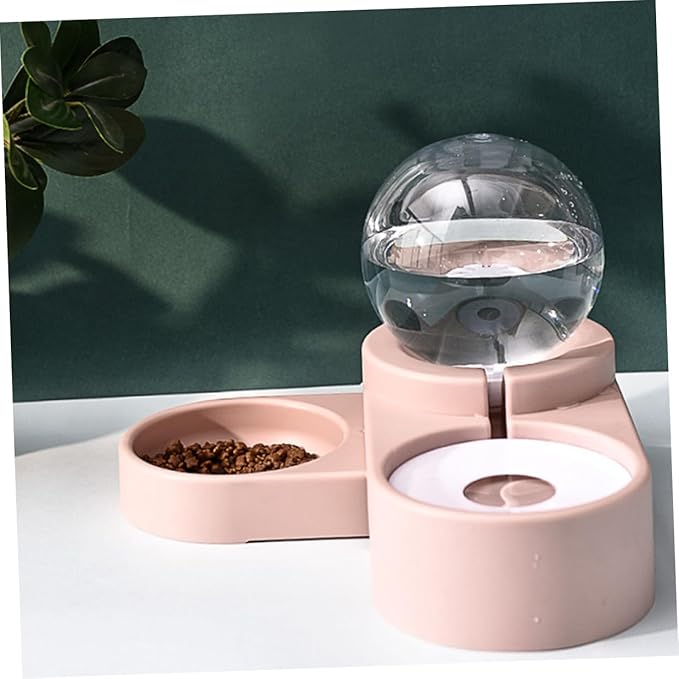 BESPORTBLE Pet Water Dispenser for Automatic Cat Bowl Double Bowls Pet Supplies Stainless Steel(Without Stainless Steel Basin)