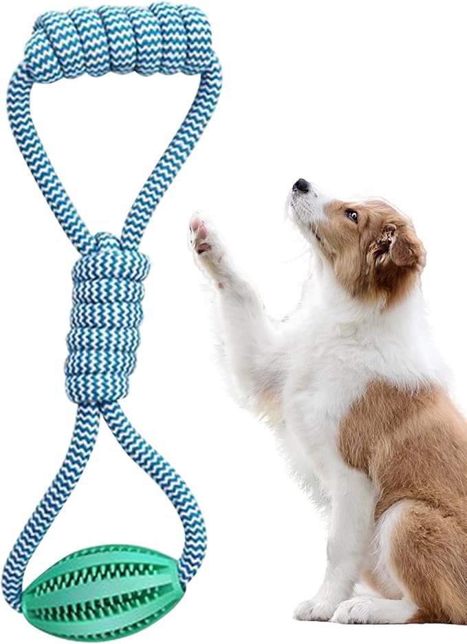 Dog Rope Ball Toy - Large Breed Dog Toy | Pet Interactive Rope Ball | Ropes Balls Dogs Large Breed | Interactive Food Dispenser String | Cotton Knot, Pet Chew Supplies for Easy Throwing