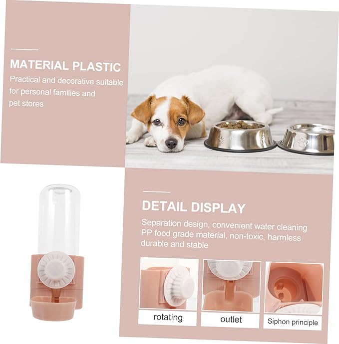 2pcs Automatic Dog Cat Water Dispenser Hanging Bottle Pet Supply Easy Cleaning for Puppies Cats