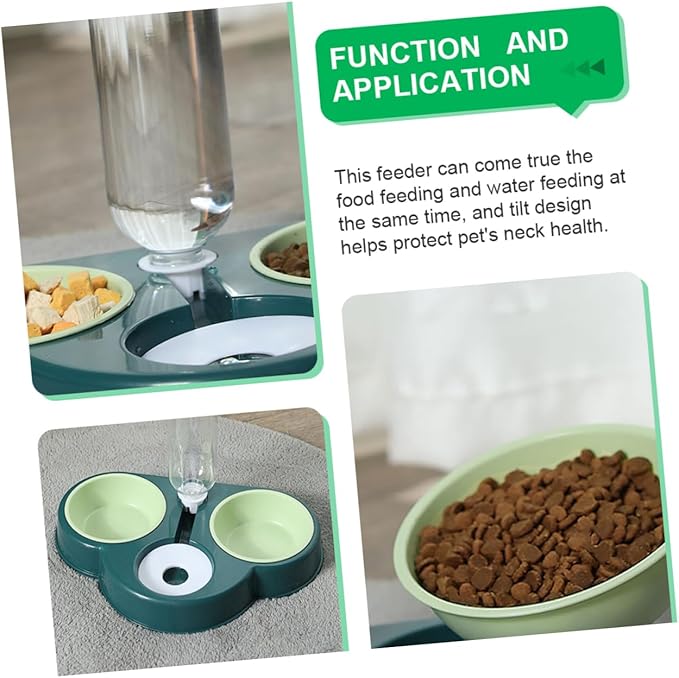 Automatic Pet Feeder & Water Dispenser - Multi-Function Food and Bowl for Dogs, Cats, and Small Pets Detachable Coral-Resistant Design