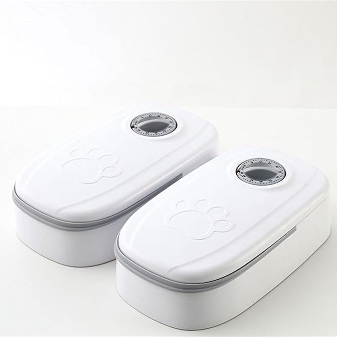 Automatic Feeder Timed Feeding 350ml Capacity Portion Control Single/Double 48 Hour Timer Dry/Wet Food Dispenser