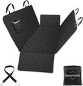 Dog Car Seat Cover for Back Seat 100% Waterproof, Long-Lasting and Soft Nonslip Backseat Dog Cover for Cars, SUVs and Trucks (Black-White, Standard (54" W x 59" L))