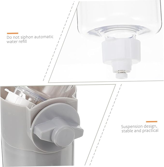 Automatic PET Water Feeder Hanging Water Holder for Dogs and Cats Adjustable Flow 1.5L Capacity Plastic