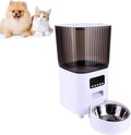 Automatic Pet Feeder 5L Capacity, Disassemble Cat Dog Feeders with APP Remote Portion Control, 2 Layer Compartment Food Bowl, Timed Cat Food Dispenser for Cat Dog (Single Bowl
