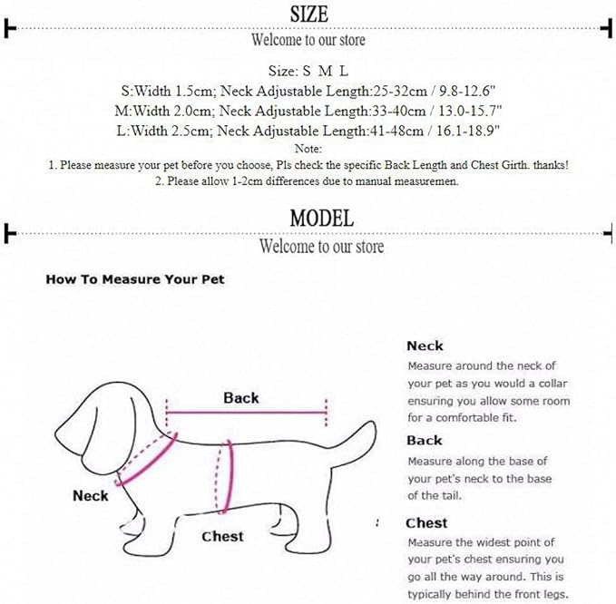 PU Leather Dog Collar Design Bone Charm Studded Collars for Dogs Necklace Pet Products Rose M