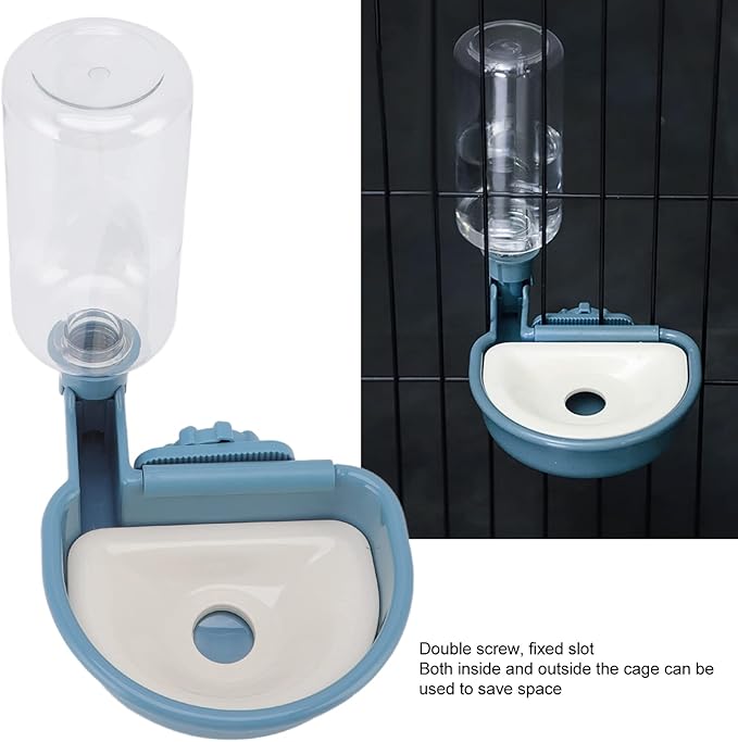 480ml Automatic Pet Water Dispenser, Safe Detachable Hanging Pet Gravity Waterer, Large Capacity Water Feeder Gravity Pet Auto Feeder Waterer Set for Cats and Small and Medium Sized Dogs