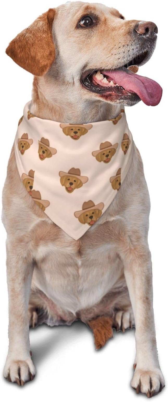 Western Dog Bandanas, Cartoon Cowboy Dog Scarf, Accessories Puppy Kitten Party Festival and Daily Wearing,West Cowboy Accessories Party Cosplay (Puppy)