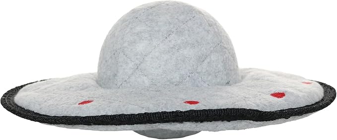 TUFFY® - World's Tuffest Soft Dog Toy - Alien - Multiple Layers. Made Durable, Strong & Tough. Interactive Play (Tug, Toss & Fetch). Machine Washable & Floats. (UFO, Large 2 Pack)