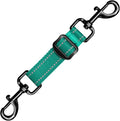 Dog Collar Safety Clip, Adjustable Backup Safety Strap, Double-Ended Leash Connector, High Reflectivity, Suitable for Dog Harnesses to Collar Safety Clips (Turquoise)
