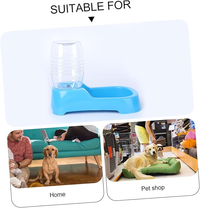 Blue Pet Water Feeder Bowl Creative Automatic Drinking Tool for Dogs and Puppies Stable Design for Home Use Smooth Surface for Easy Cleaning