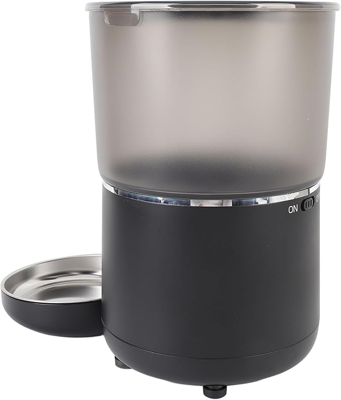 Automatic Cat Feeder, 4L Large Capacity USB Wireless Timed Automatic Pet Food Dispenser, Timed Pet Feeder with APP for Cats Dogs (Black)