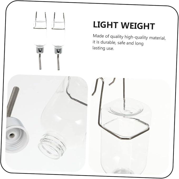 2pcs Hanging Water Dispenser for Dogs Automatic Pet Drinking Tool Leakproof Water Holder Easy to Clean Transparent Design for Convenient Hydration