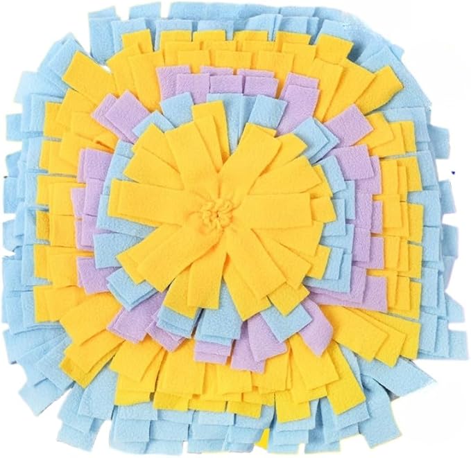 Mini Square Snuffle Mat for Small Pets, Interactive Nose Work Toy for Rabbits Hamsters Dogs, Fun Foraging Pad for Boredom Relief and Energy Release (A11)