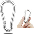Large Spring Snap Hook Carabiner, 304 Stainless Steel Heavy Duty Carabiners Clip, Stainless Steel Spring Snaps Hooks Carabiners Outdoor