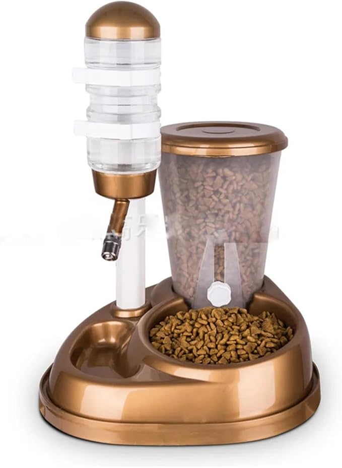 Two-in-One Automatic Pet Feeder and Water Fountain - Large Capacity Food and Water Dispenser for Cats and Dogs(K)
