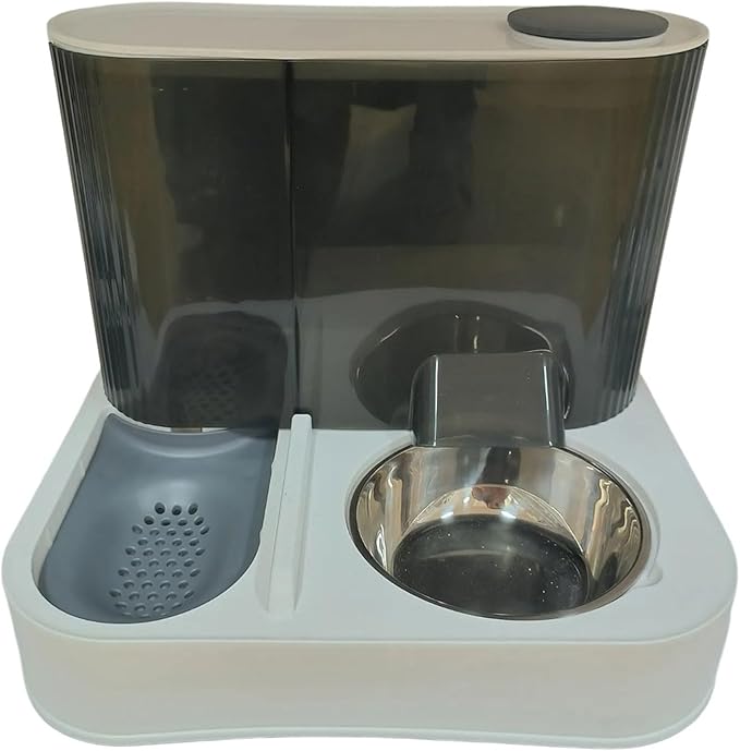 Elevated Pet Feeders with Removable Stainless Steel Bowl and Automatic Water Dispenser Cat Dogs