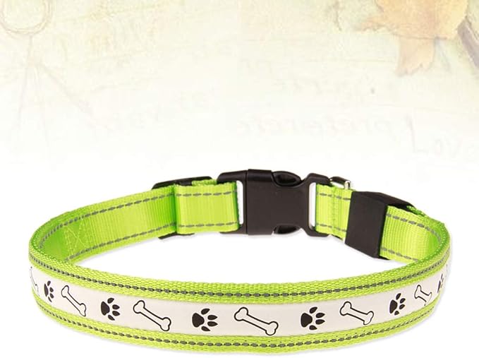 POPETPOP Led Dog Collar Rechargeable Glowing Pet Necklace Fit for Night Safety USB Charging Design for Evening Walks and Camping