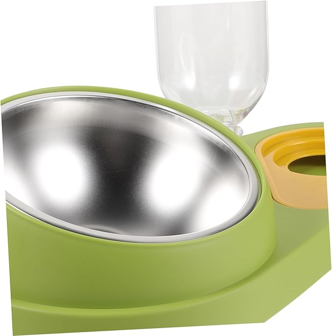 TOYANDONA Pet Food Bowl with Automatic Water Dispenser Lightweight Pet Feeder for Cats and Dogs Compact Design Safe Food Storage