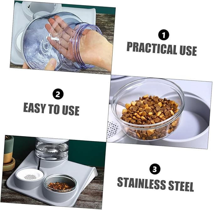 TOYANDONA 1pc Automatic Pet Water Feeder Food Bowl Dual-use Design for Cats and Dogs Material Convenient Water Dispenser Fresh Refill System
