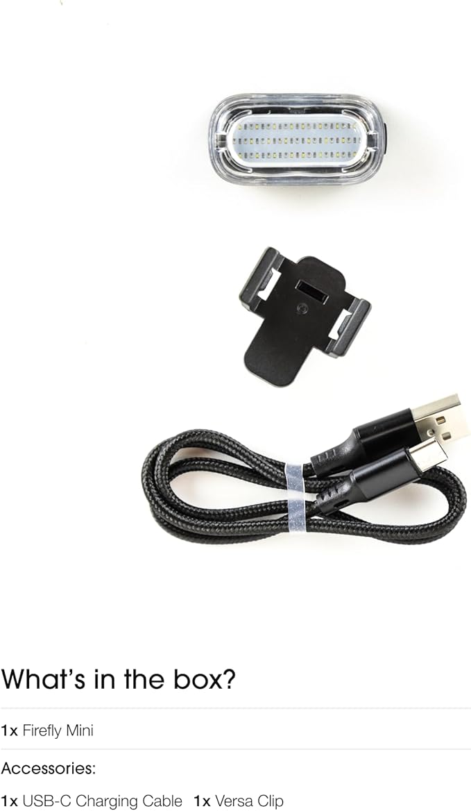 Lumos Firefly Mini Smart Bike Light System,Sync Turn Signal & Brake Lights, Rechargeable LED Front & Rear Lights with Custom Brightness, Flash Patterns, Bicycle Accessories for Night Riding