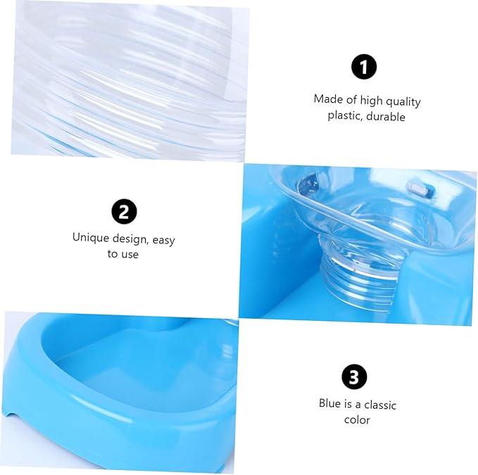3pcs Dog Water Feeder Bowl Creative Pet Drinking Station for Puppies and Dogs Automatic Dispenser Smooth Non-tip Design for Home Use