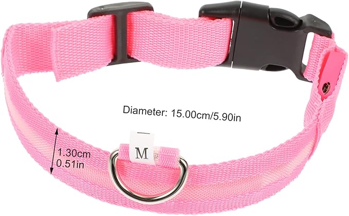 KESYOO 1set Pet Dog Collar Led Flashing Necklace for Rechargeable Glow The Dark Pet Accessory Material for Night Visibility