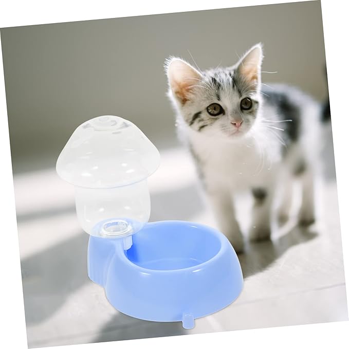GANAZONO Automatic Cat and Dog Water Dispenser Gravity Feeding Mushroom Shape Pet Waterer Durable and Safe for Home Use Easy to Monitor Water Levels for Cats and Dogs