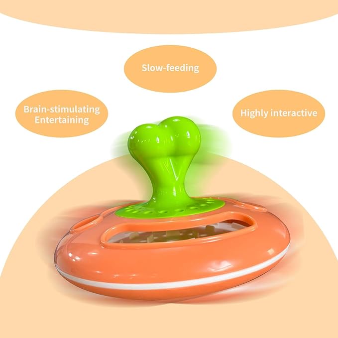 Luqeeg Interactive Dog Puzzle Toy Feeder, Automatic Feeding Puppy Toys, 360 Degree Rotation Balance Structure Alleviate Anxiety Pet Food Treat Feeding Dispenser Keep Them Busy