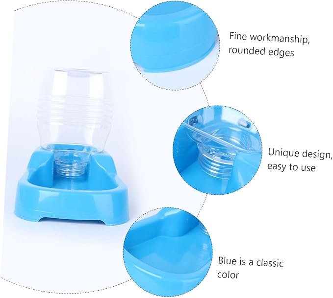 FRCOLOR 3pcs Pet Water Feeder Bowl Creative Drinking Tool for Dogs and Puppies Automatic Water Dispenser for Home and Pet Shops