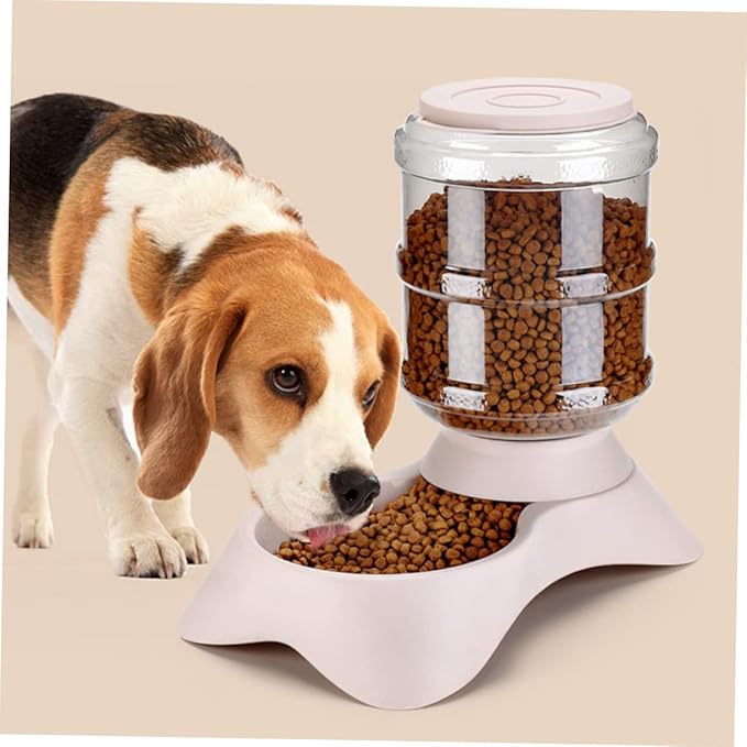 DOITOOL Automatic Pet Feeder Transparent Bottle Design Food Dispenser for Dogs and Cats Capacity Lightweight and Portable for Pet Owners