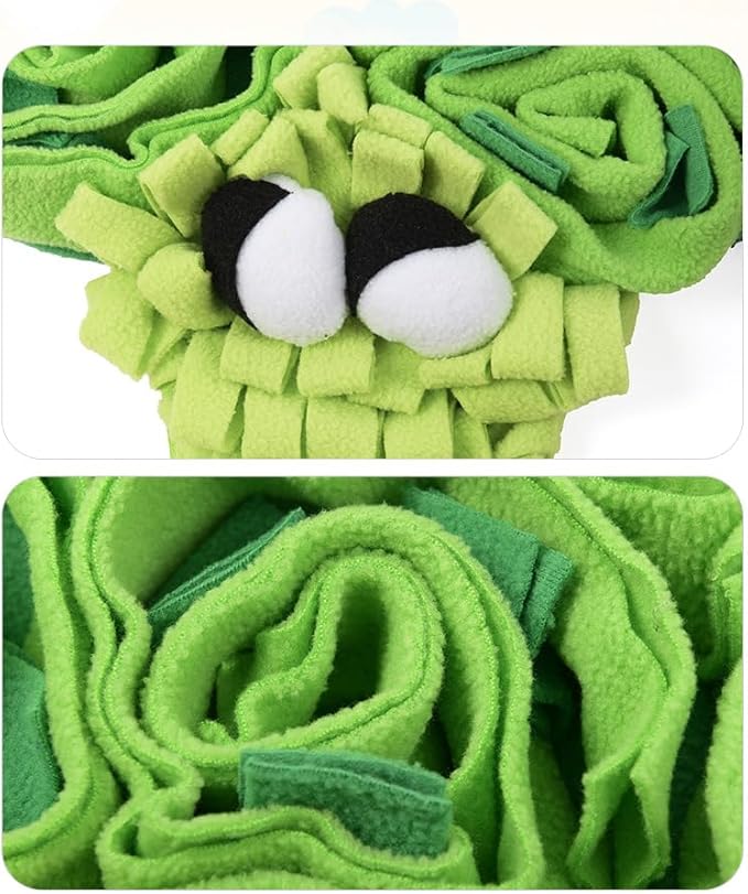 Vegetable Shaped Snuffle Mat for Dogs, Fun Slow Feeding Pad with Crinkle Paper and Squeaker, Interactive Nose Work Toy for Boredom Relief 50x40cm (Mushroom)
