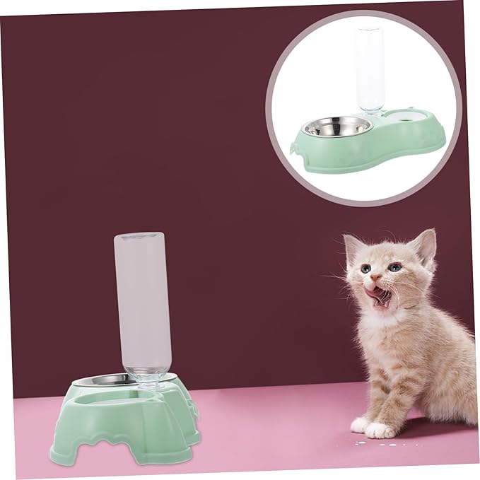 BESPORTBLE 1set Automatic Pet Feeder and Water Dispenser Detachable Bottle Convenient Pet Feeding for Cats and Dogs Material Easy to