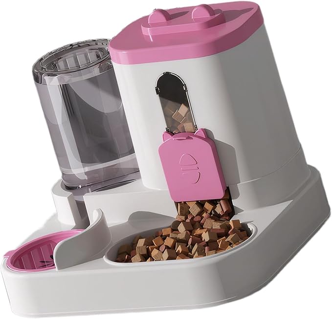 Automatic Pet Feeder with Water Dispenser - Self-Feeding Station for Cats and Dogs, Ideal for Home or Travel Use