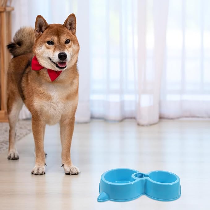 UPKOCH Automatic Dog Water Dispenser with Dual Bowls Cat Food Water Bowl for Dogs Puppies Kittens and Easy to Detachable Material