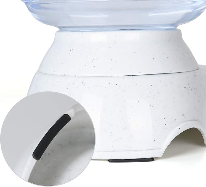 Pet Water Drinking Fountain Automatic Gravity Dispenser Station Self Replenish Animal Waterer Dog Cat Large Capacity Fresh Drinking System Plastic Bottle Reservoir Bowl Stand (3 Gallon)
