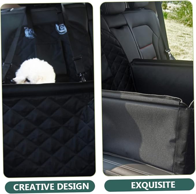 Dog Car Bed with Belt Non Slip Cushion for Pets Portable and Lightweight Car Seat Protector Durable and Easy to Clean for Dog Travel Cars and Suvs