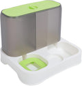 Automatic Pet Feeder Water Dispenser, with Large Capacity Cat Food Self Feeder for Small Medium Dog Puppy Kitten, 3 in 1 Multifunction Waterer and Feeder for Indoor Pets