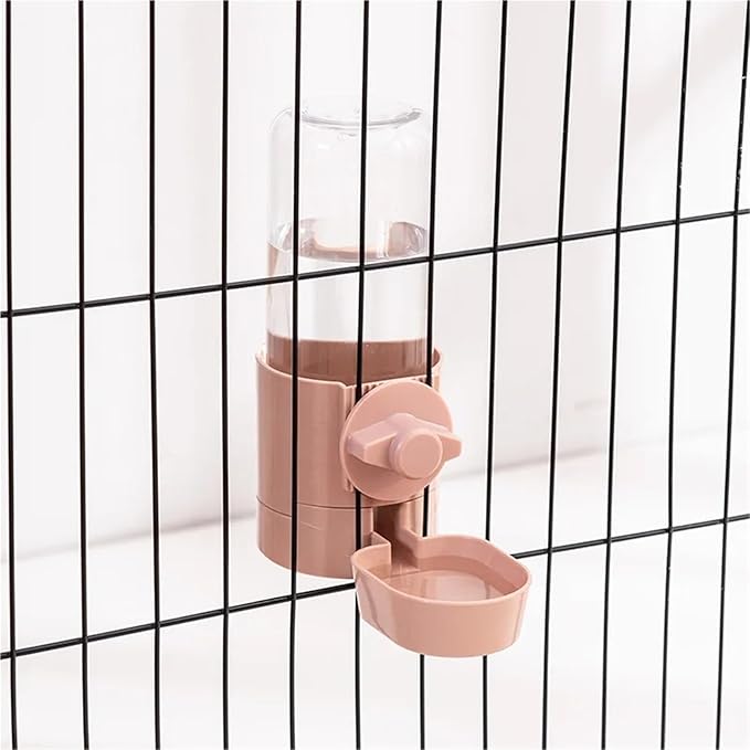 Automatic Pet Feeder and Water Feeder for Dogs, Cats, Rabbits, and Birds - Hanging Bowl and Food Container(Purple)