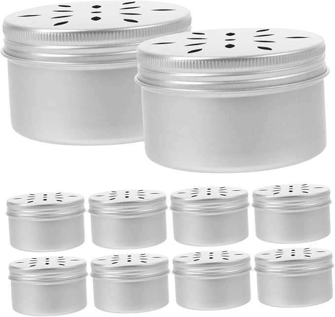 Yardwe 10pcs Dog Scent Training Tool Kit Aluminum Sniffle Box for Nose Work and Bite Resistant for Pet Training and Scent Detection Activities