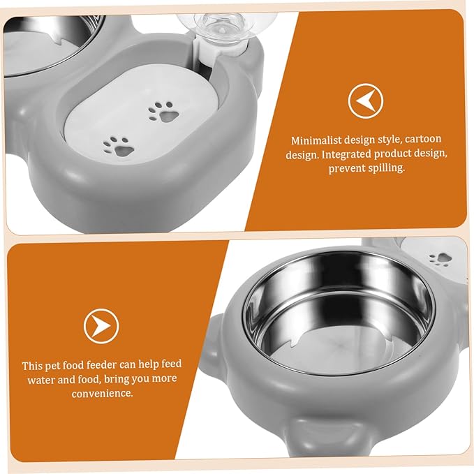 Milisten Multi-Function Pet Feeder Automatic Water Dispenser Bowl for Slow Eating Easy Design for Home and Pet Shops